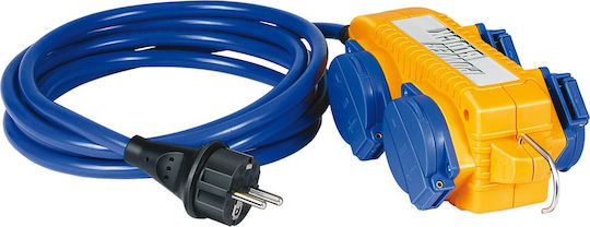 Brennenstuhl Waterproof Extension Cable Cord 3 x 1.5mm²/5m Blue