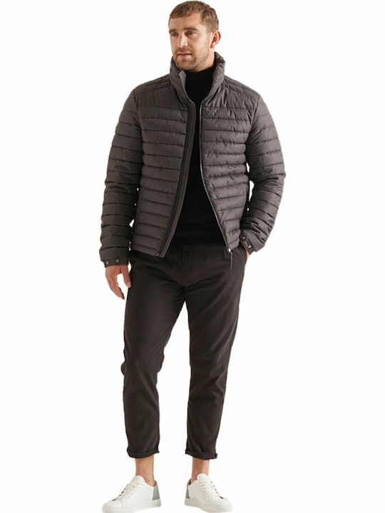 Fuji Jacke Puffer Grey Dogstooth