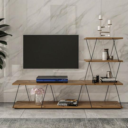 Tars din Metal și Placă din Lemn Agregat Culoare Full Face Maro 150x30x93cm HM9098.02 Tars din Metal și Placă din Lemn Agregat Culoare Full Face Maro 150x30x93cm HM9098.02