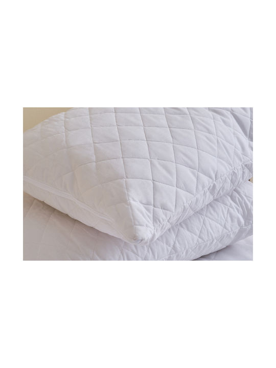 Cokitex Pillow Protector Set Quilted White 45x65cm.