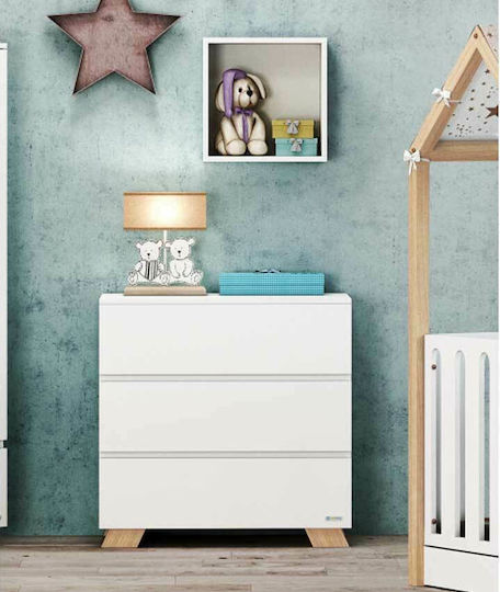 Casababy Winnie Nursery Furniture Set with Bed & Nursery Drawer White / Beige