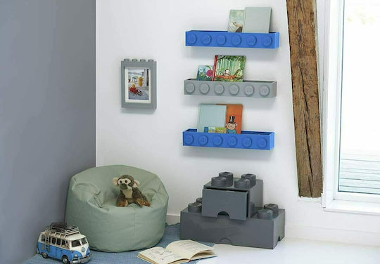 Детско Рафт Bookcase Сив 47.8x11.5x7.8εκ.
