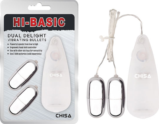 Chisa Novelties Dual Delight Vibrator Vibrator Egg White