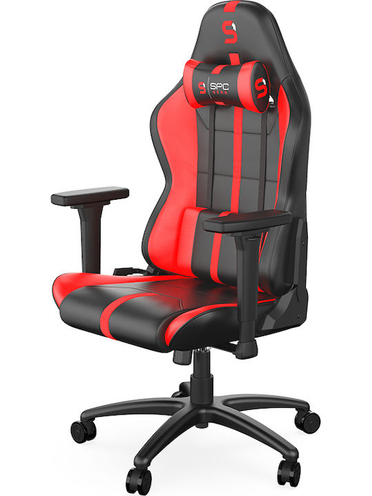 SPC Gear SR400 Gaming Stuhl aus Künstlichem Leder mit Verstellbaren Armlehnen Schwarz/Rot