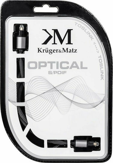 Kruger & Matz Optisches Audiokabel TOS männlich - TOS männlich Schwarz 0.5m (KM0318)