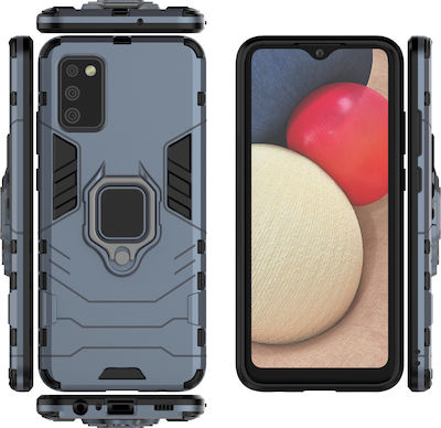 Hurtel Ring Armor Back Cover Πλαστικό Μπλε (Galaxy A02s)