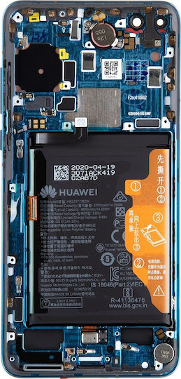 Huawei Οθόνη με Μηχανισμό Αφής και Πλαίσιο για Huawei P40 (Μπλε)