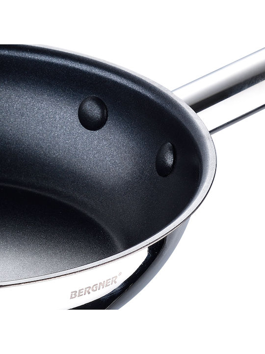 Bergner Gourmet Pan from Stainless Steel with Non-Stick Interior Coating 20cm
