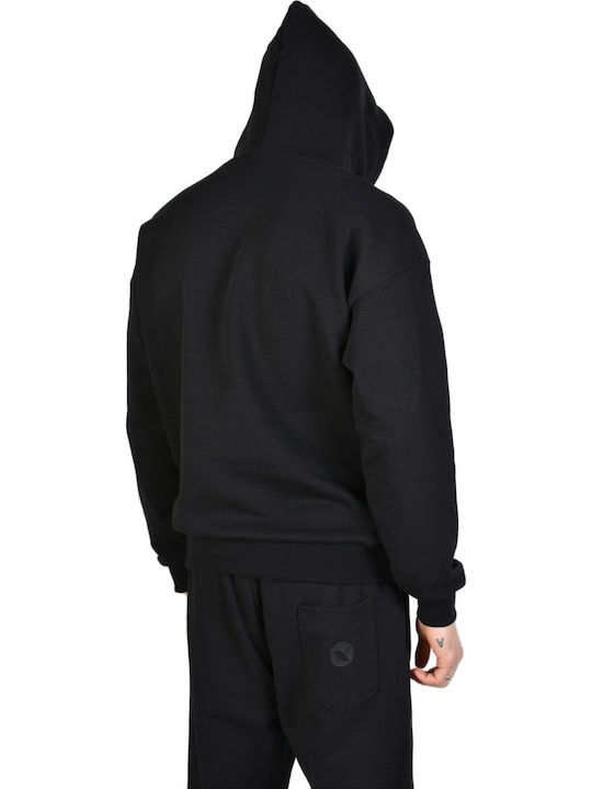 Xagon Man MDXAS1 Men's Sweatshirt with Hood and Pockets Black