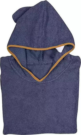 Baby Bites Poncho de plajă pentru copii Rechin Albastru 87 x 71cm.