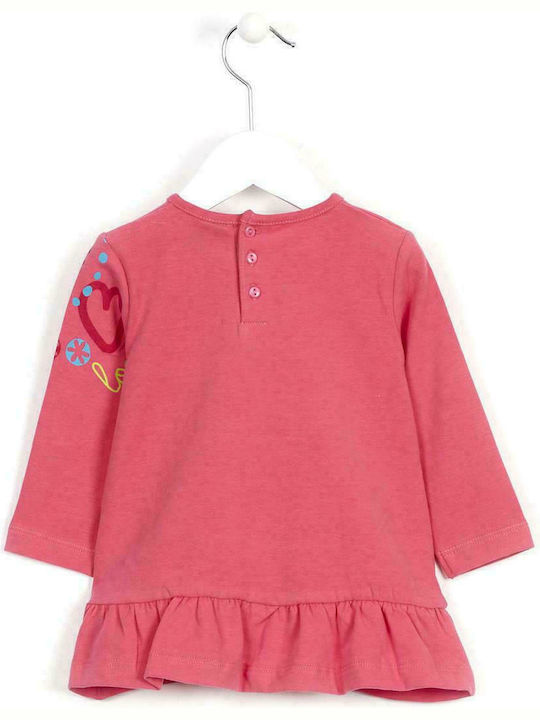 Losan Kids Dress Long Sleeve Fuchsia