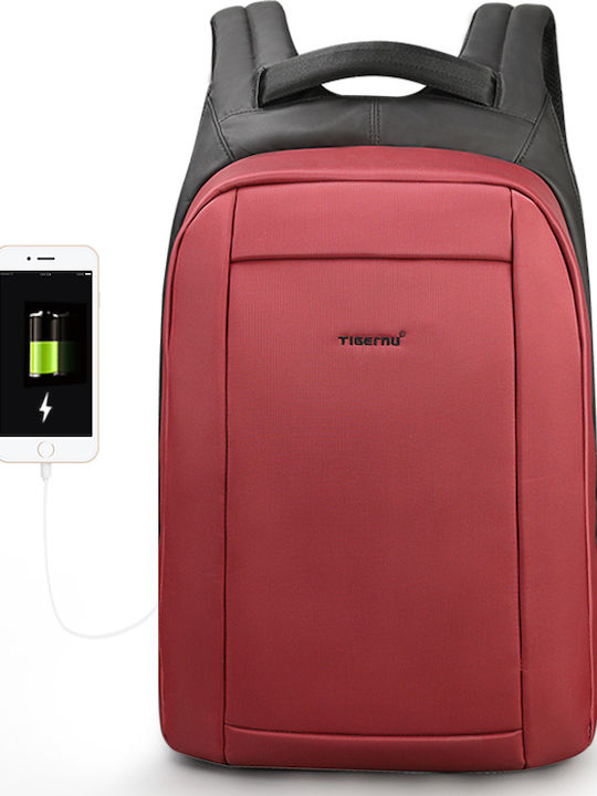Tigernu T-B3599 Laptoptasche Für Laptop 15.6 Mit USB-Anschluss In Roter Farbe