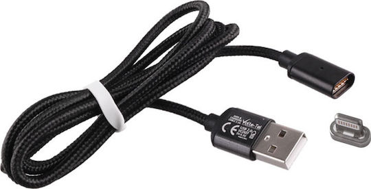 Volte-Tel Плетена USB-A към Lightning кабел Черен 1м (8228360)