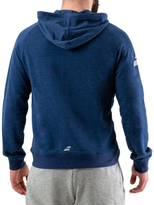 Babolat Herren Sweatshirt Jacke mit Kapuze und Taschen Blau