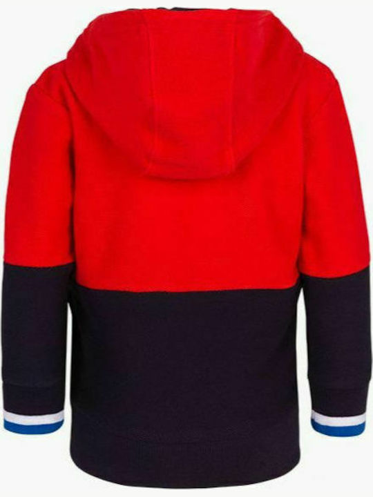 Losan Boys Hooded Sweatshirt with Zipper Red