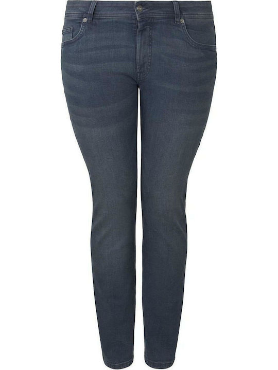 Damenjeans in Schlanker Passform Used Dark Stone Blue