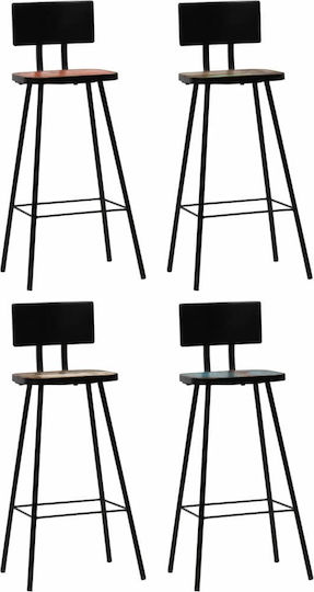 Μεταλλικό Σκαμπό Μπαρ Καφέ 4τμχ 45x36x99cm Μεταλλικό Σκαμπό Μπαρ Καφέ 4τμχ 45x36x99cm