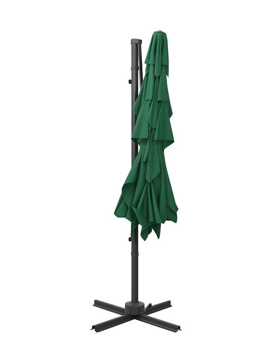 Square Aluminum Garden & Terrace Parasol Green 2.5x2.5m