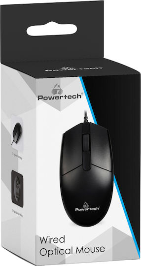 Powertech PT-964 Ενσύρματο Ποντίκι Μαύρο