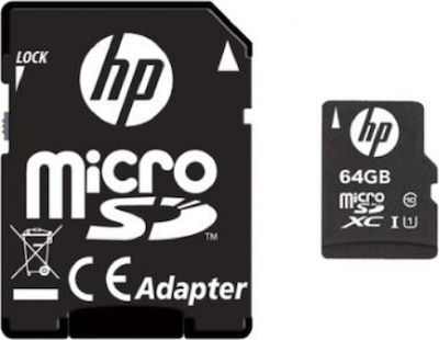 HP HP microSDXC U1 SDHC 64GB Class 10 U1 UHS-I με αντάπτορα