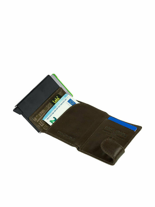 Leather Men's Wallet Classic with RFID Brown
