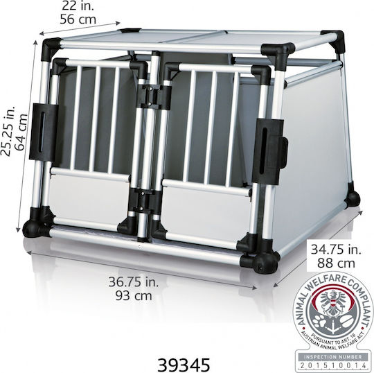 Trixie Transporter Gray Dog Transport Cage 93x88x64cm