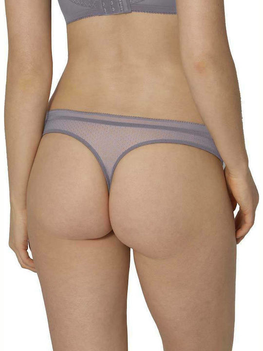 Triumph Beauty Full Darling Women's String with Lace Gray