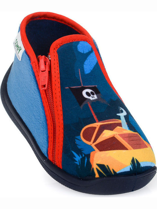 Comfy Παιδικές Παντόφλες Μποτάκια Ανατομικές για Αγόρι Μπλε Graff 9153