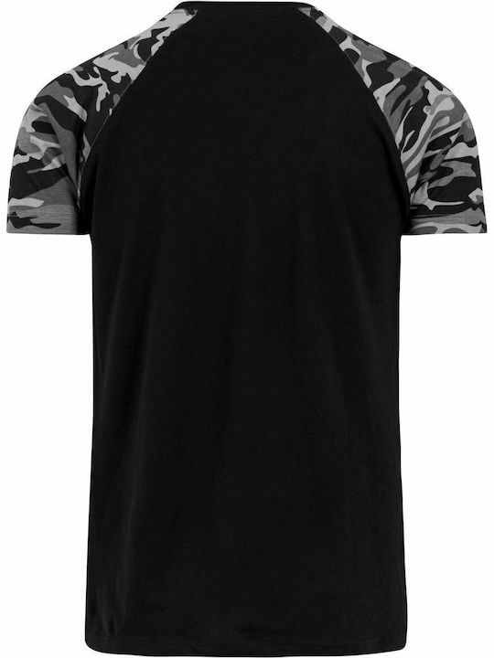 Contrast T-shirt Μαύρο