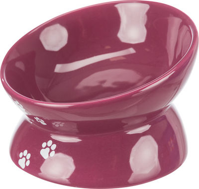 Trixie Ergonomic Shape Ceramic Cat Bowl for Food & Water Pink Υπερυψωμένο 150ml 13cm
