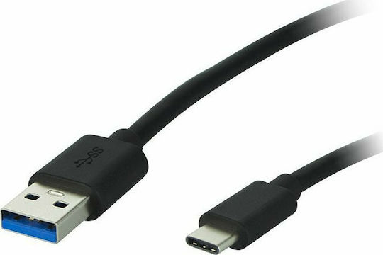 Blow USB 3.0 Cable USB-C male - USB-A Μαύρο 1m DM-66-123