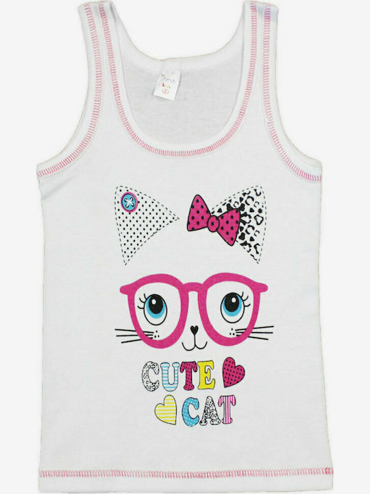 Filinda Kids' Set with Undershirts Sleeveless White 5pcs