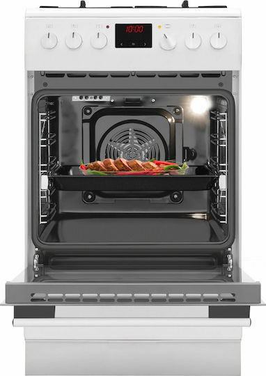 Amica 510GEH3.33ZpTaDpA(W) Cooker 65lt W50cm. White