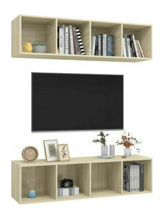Wohnzimmer TV-Einheit Beige L37xB37xH142.5cm