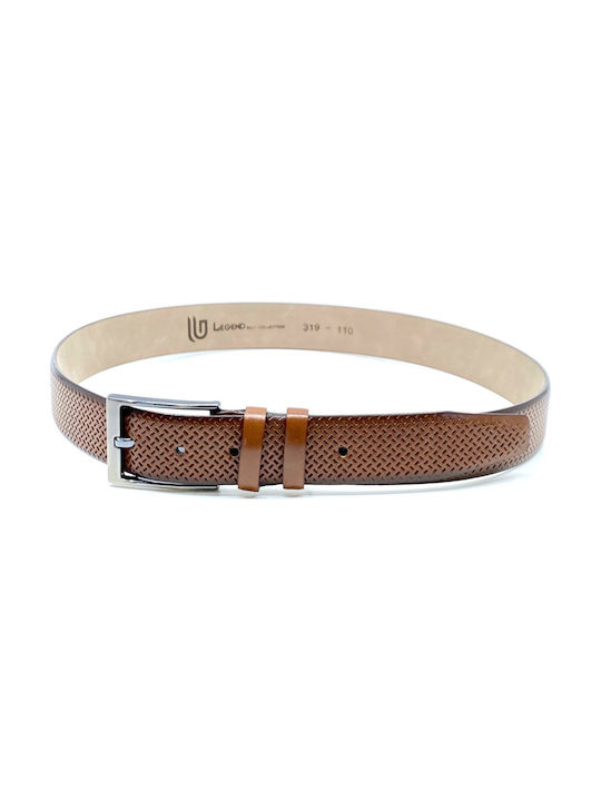 Legend Accessories 319 Men's Artificial Leather Belt Tabac Brown