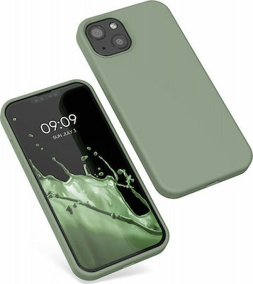 KWmobile Rubberized Silicone Back Cover Gray/Green (iPhone 13)