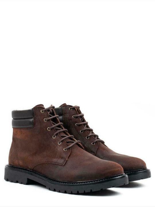 Hudson Handel Men's Suede Military Boots Brown