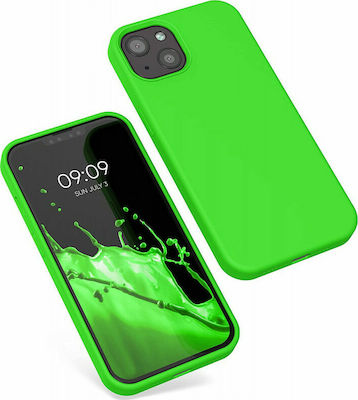 KWmobile Rubberized Coperta din spate Silicon Lime Green (iPhone 13) 55878.159