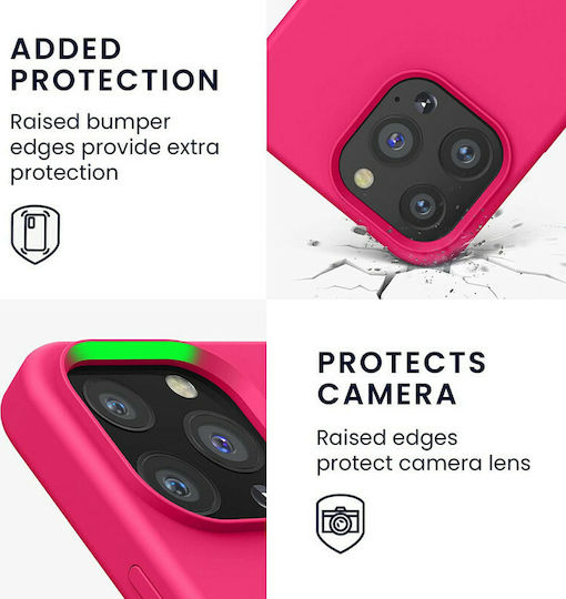 KWmobile Rubberized Back Cover Silicon Neon Pink (iPhone 13 Pro)