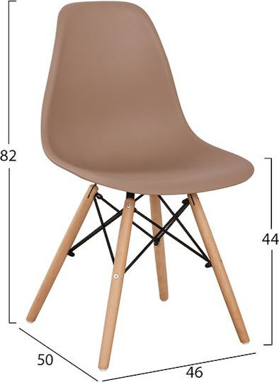 Twist Stühle Küche Cappuccino 4Stück 46x50x82cm