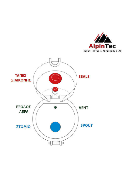 AlpinPro Quest Παγούρι Πλαστικό 1000ml Μπλε