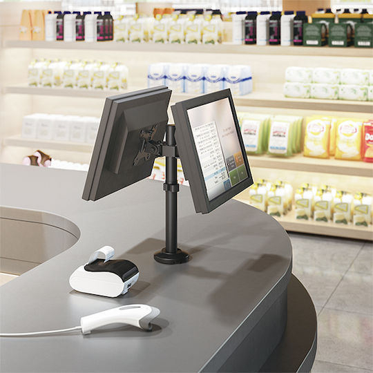 LogiLink Stand Desk Mounted for 2 Monitors up to 32" with Arm (BP0109)