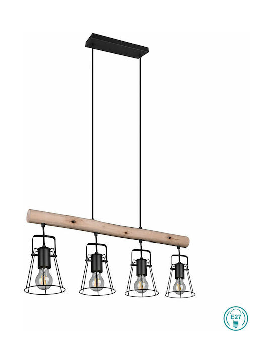 Trio Lighting Jaipur Hängelampe Beige Schiene für 4 Lampen E27 80x150cm.