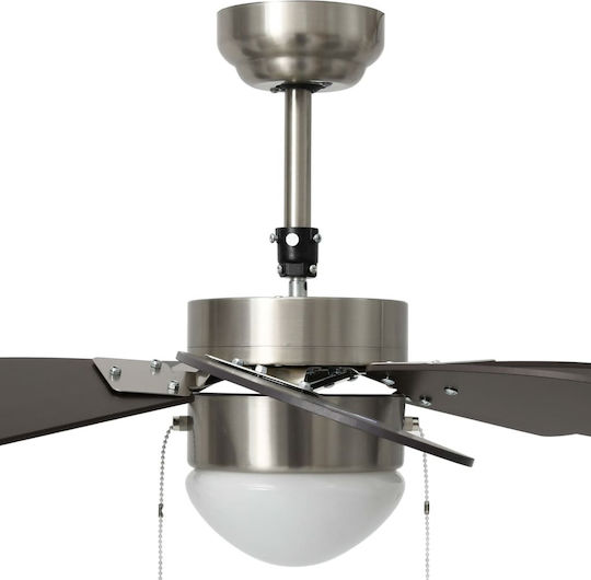vidaXL Ventilator De Tavan 76cm Cu Lentile De Mărire Negru / Auriu