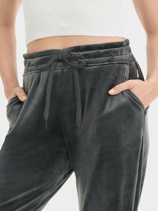 UGG Χειμερινό Γυναικείο Παντελόνι Πιτζάμας Μαύρο Haydn