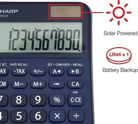 Sharp EL-M335 Calculator 10 Cifre în Culoarea Albastru 1buc