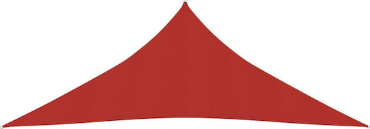 vidaXL Dreieck Sonnensegel Rot mit Hoop 3m aus HDPE 160 g/m²