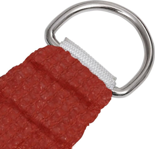 vidaXL Dreieck Sonnensegel Rot mit Hoop 3m aus HDPE 160 g/m²