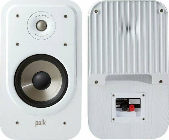 Polk Audio S20 Двойка Hi-Fi Говорители Bookself 125W 2 Брой шофьори Ш21.59xД35.05xВ37.59см. Бял