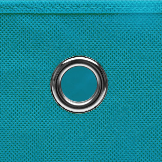 vidaXL Fabric Storage Box Blue 28x28x28cm 10 Pieces